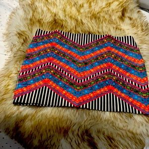 Elastic mini skirt, multi colored